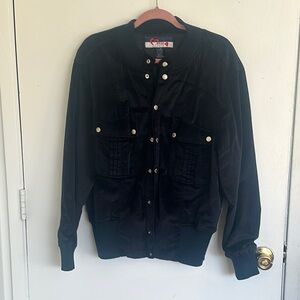 Vintage Navy Blue Bomber Jacket